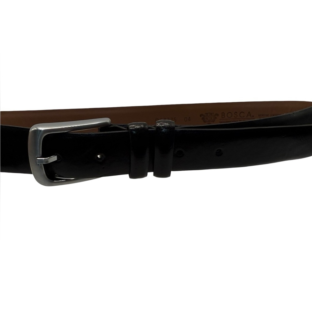 Bosca Men’s Black Leather Belt Size 32 Canada Genuine Leather Classic Dress